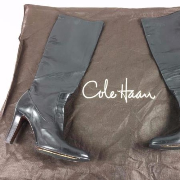 Cole Haan Shoes - COLE HAAN Black Italian Leather Boots 8 B